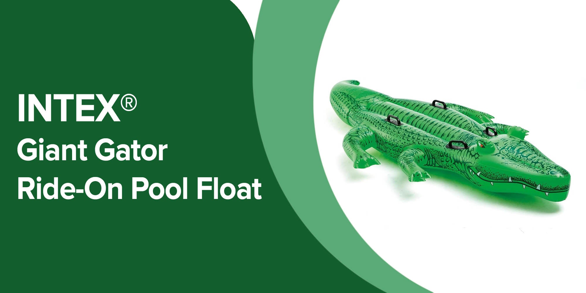 Giant Gator Crocodile Inflatable Foldable Portable Lightweight Swimming Pool 203x114cm