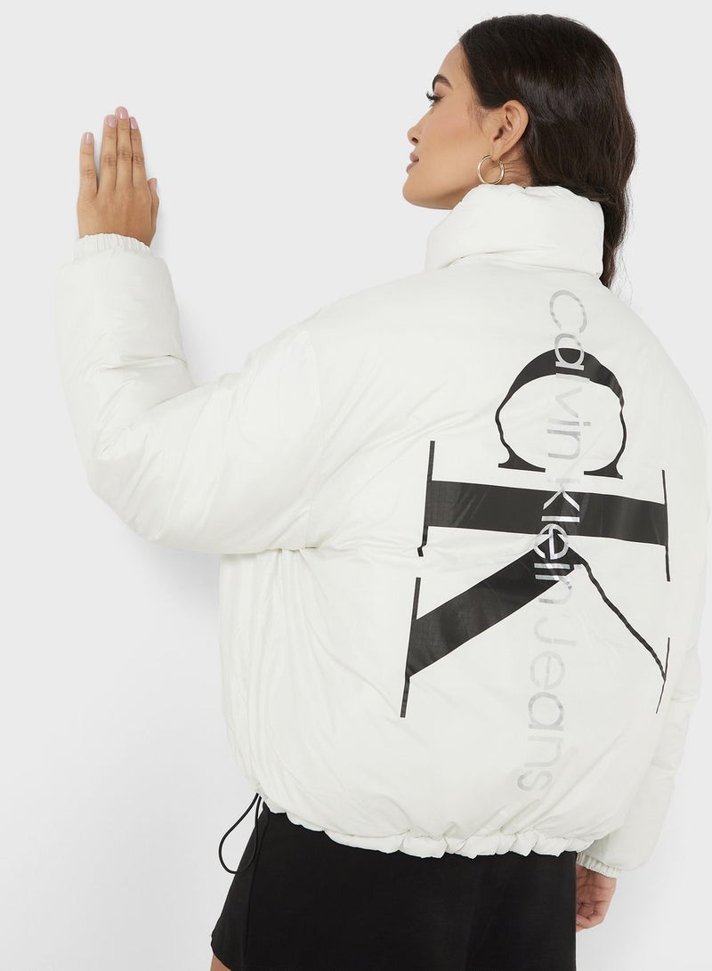 Zip Through Puffer Jacket