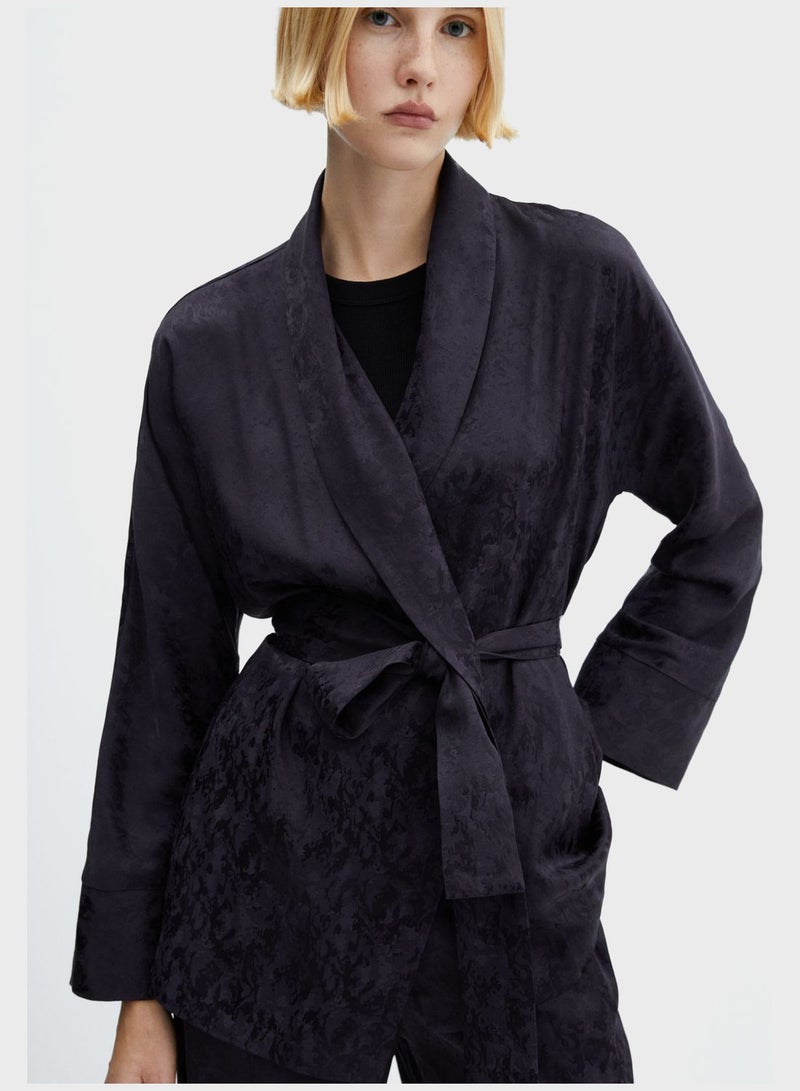 Tie Detail Robe