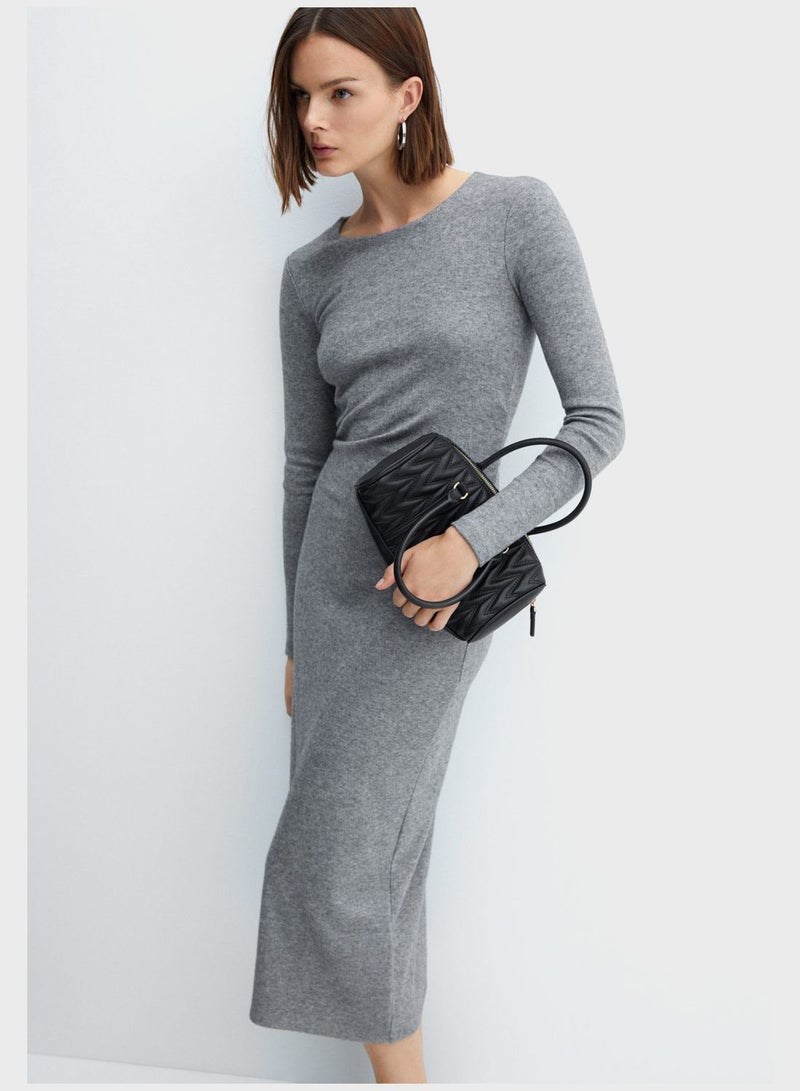 Crew Neck Knitted Dress