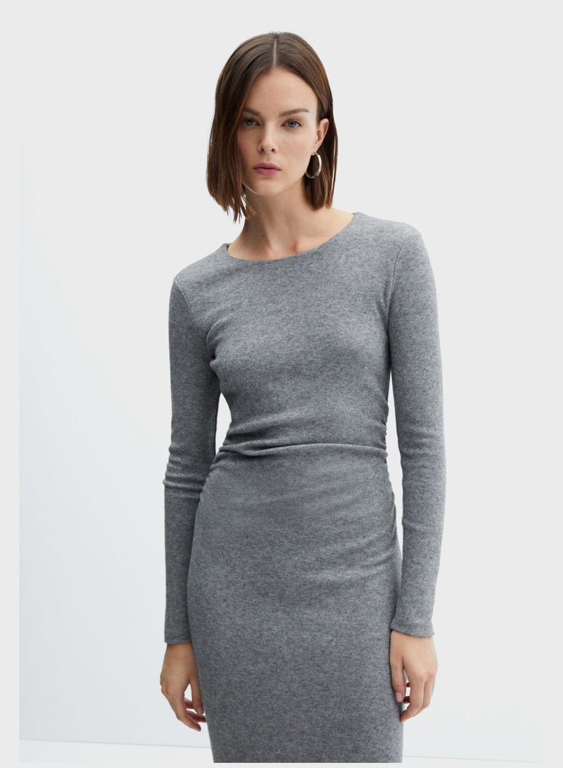 Crew Neck Knitted Dress