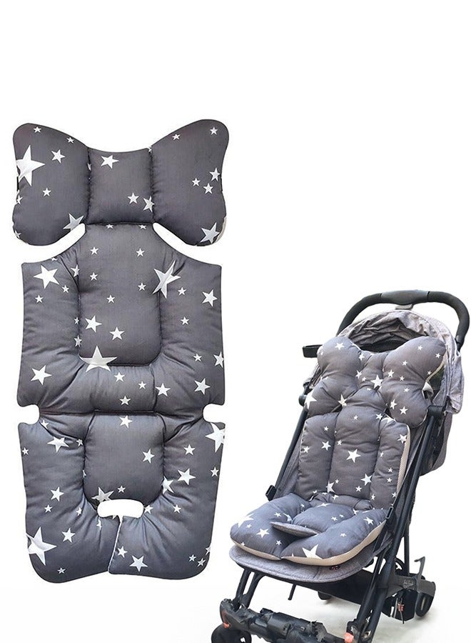 Stroller Liner Insert Car Seat Liner Cover Infant Reversible Cotton Newborn Cushion pad Universal for Baby Carrier pram Thick Padding Non Slip