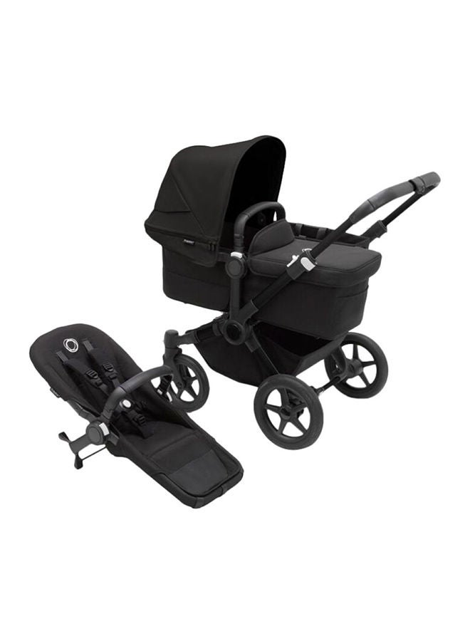 Baby Donkey 5 Mono Complete Bassinet And Single Stroller, Converts To Side-By-Side Double Stroller, Multiple Seat Positions, Compact And Cabin friendly - Black/Midnight, 0 Month To 4 Years