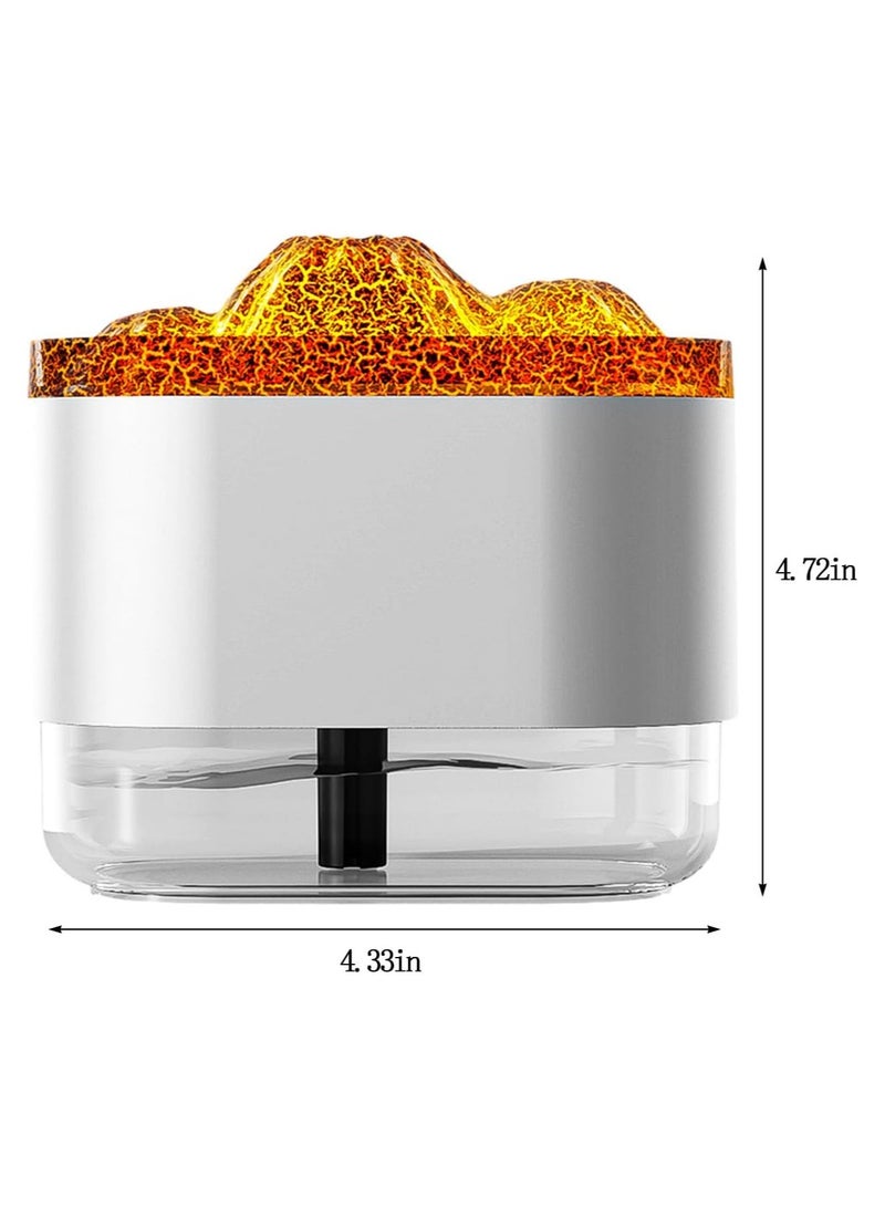Multipurpose Flame Humidifier with LED Light - Quiet Mist Humidifier - 300ml Aromatherapy Humidifier - USB Desktop Aromatherapy Humidifier - Humidifiers with Night Light for Home Bedroom Office