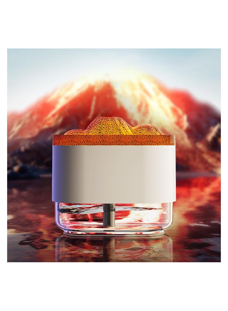 Multipurpose Flame Humidifier with LED Light - Quiet Mist Humidifier - 300ml Aromatherapy Humidifier - USB Desktop Aromatherapy Humidifier - Humidifiers with Night Light for Home Bedroom Office