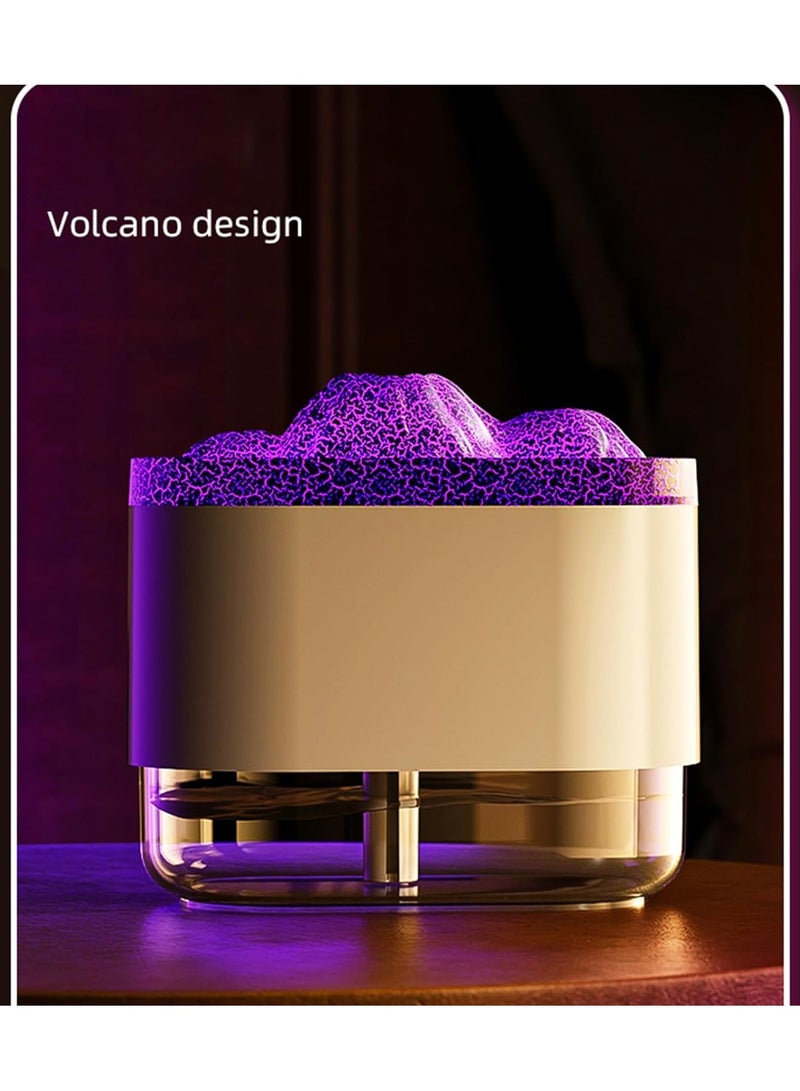 Multipurpose Flame Humidifier with LED Light - Quiet Mist Humidifier - 300ml Aromatherapy Humidifier - USB Desktop Aromatherapy Humidifier - Humidifiers with Night Light for Home Bedroom Office