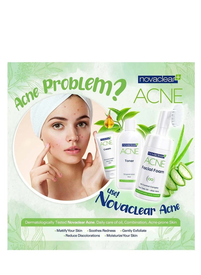 Acne Kit Facial Foam 100ml + Toner 150ml + Cream 40ml