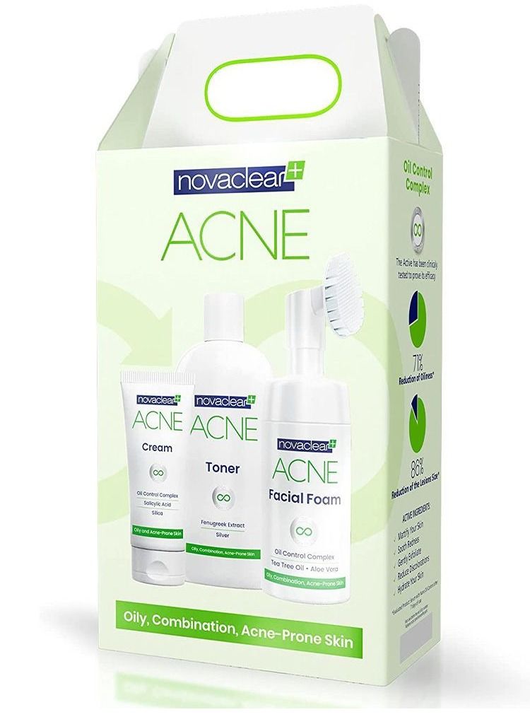 Acne Kit Facial Foam 100ml + Toner 150ml + Cream 40ml