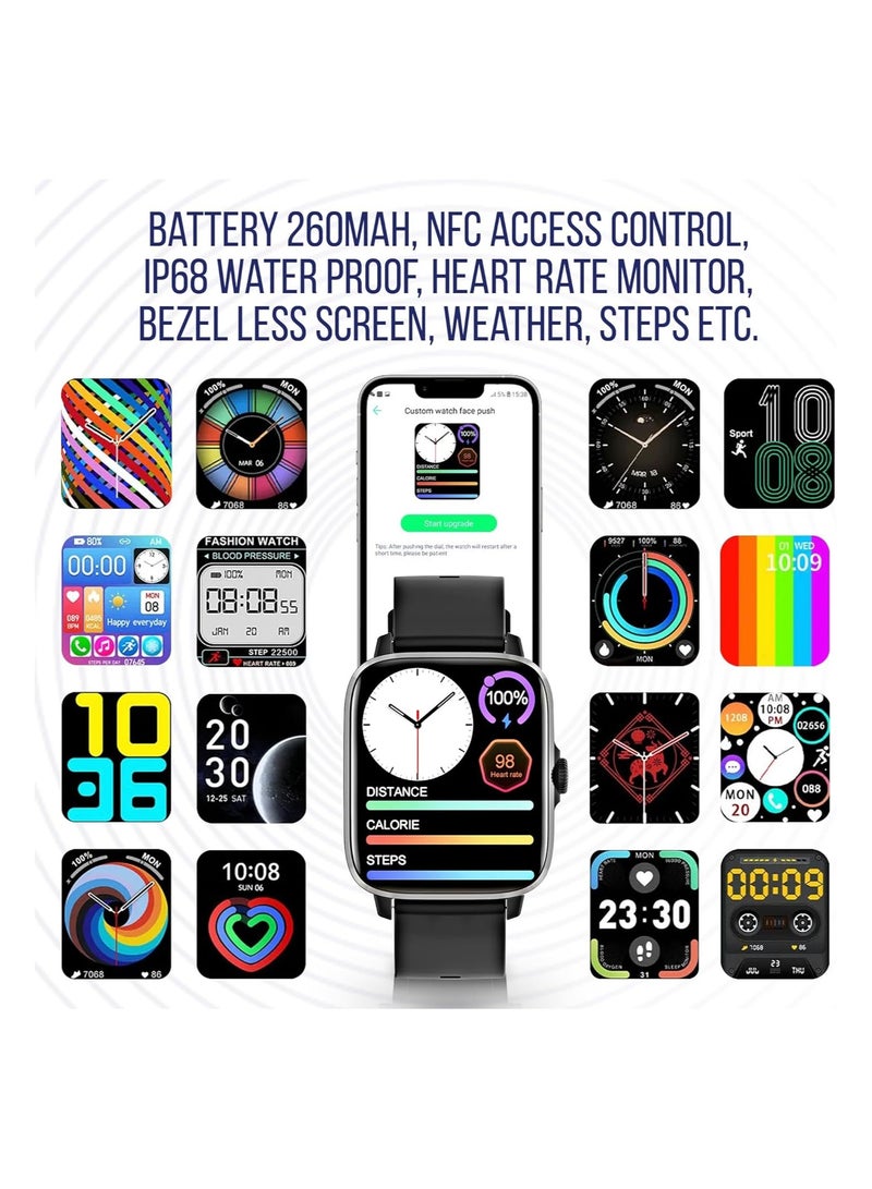 Smart Watch for Men - DT102 - Fitness Tracker Technology - Multiple sports modes - Dual Bluetooth 5.0 - Smart Watch to Monitor Blood Oxygen - Heart Rate - Smart Watch for Men