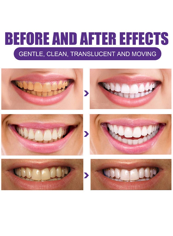 Purple Corrector Powder For Teeth Whitening, Teeth Whitening Kit, Teeth Color Corrector Toothpaste, Tooth Stain Removal, Color Corrector Purple Tooth Powder, Teeth Whitener