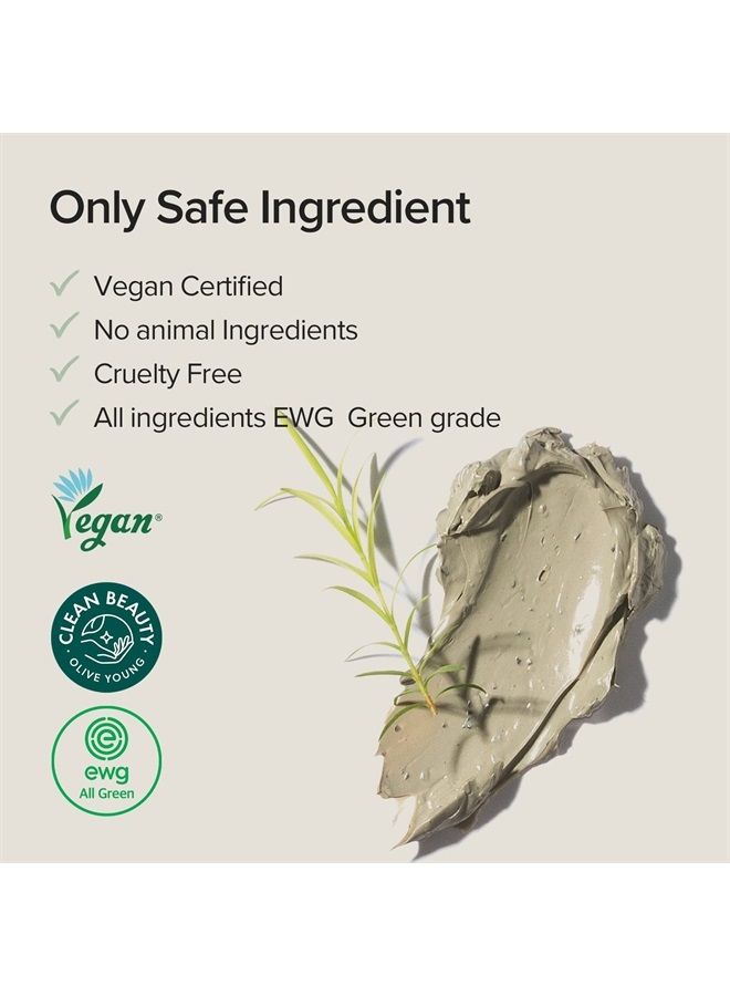 Vegan Cica Tea Tree Soothing Wash Off Mask 125g for Blackhead Care and Clean Pores