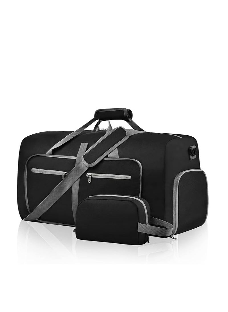 Duffle Bag with Shoes Compartment and Adjustable Strap,Foldable Travel Duffel Bags for Men Women,Waterproof Duffel Bags (85L)