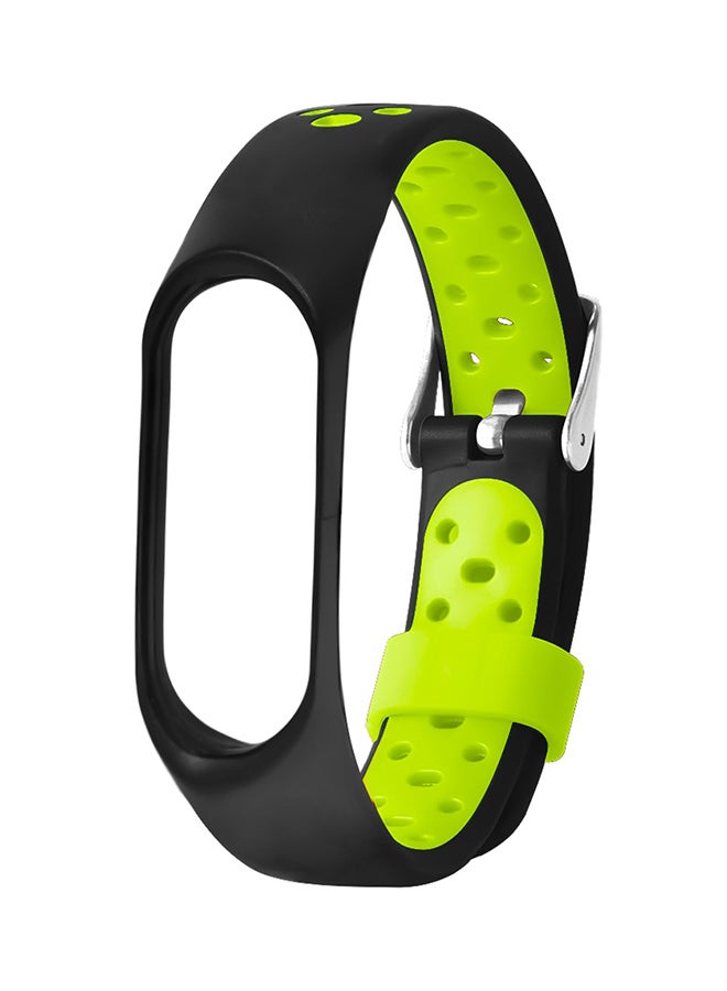 Silicon Replacement Band for Xiaomi Mi Band 3 Black/Green
