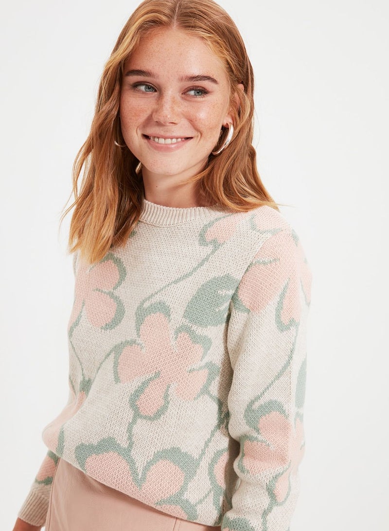 Jacquard Knitted Sweater