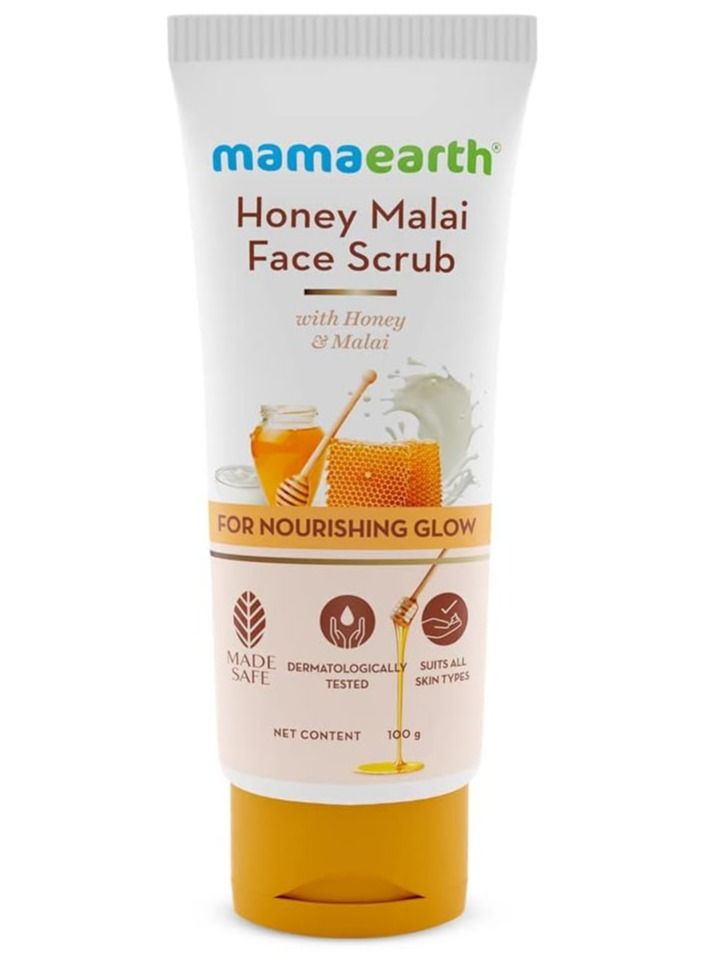 Mamaearth Honey Malai Face Scrub 100g