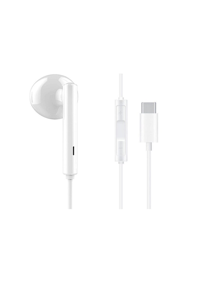 CM33 Type-C Wired In-Ear Headphones With Mic White