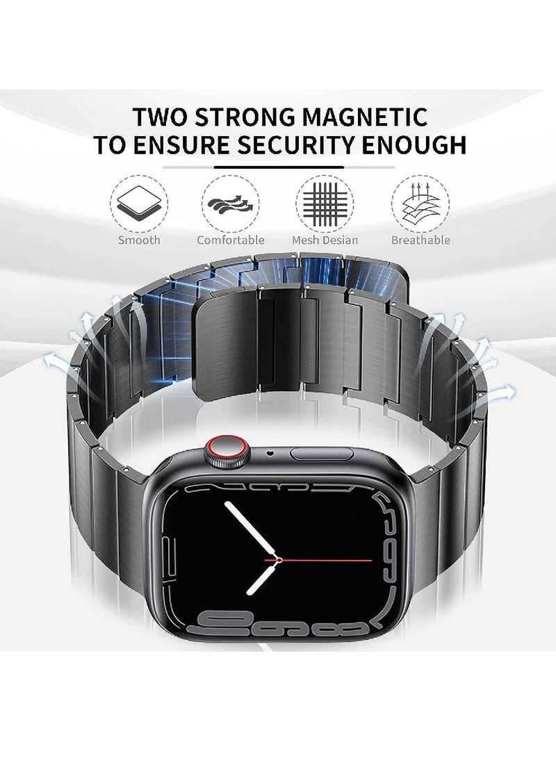 Stainless Steel Magnetic Replacement Band For Apple Watch Ultra / Watch Ultra 2 49mm Black