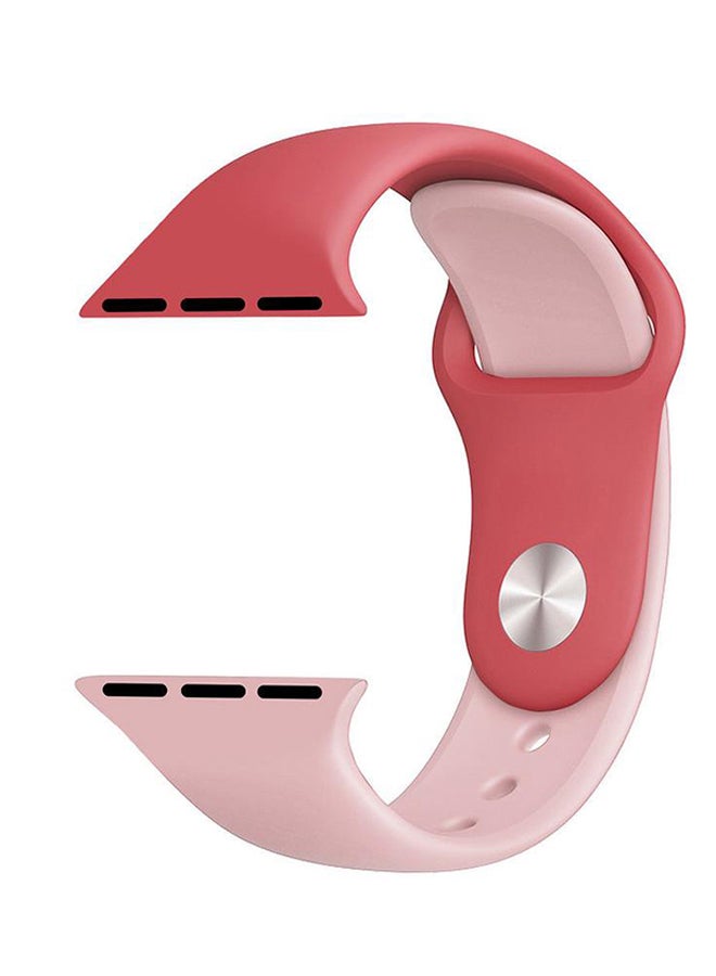 Replacement Band For Apple Watch Series 1/2/3/4 Dark Pink/Pink