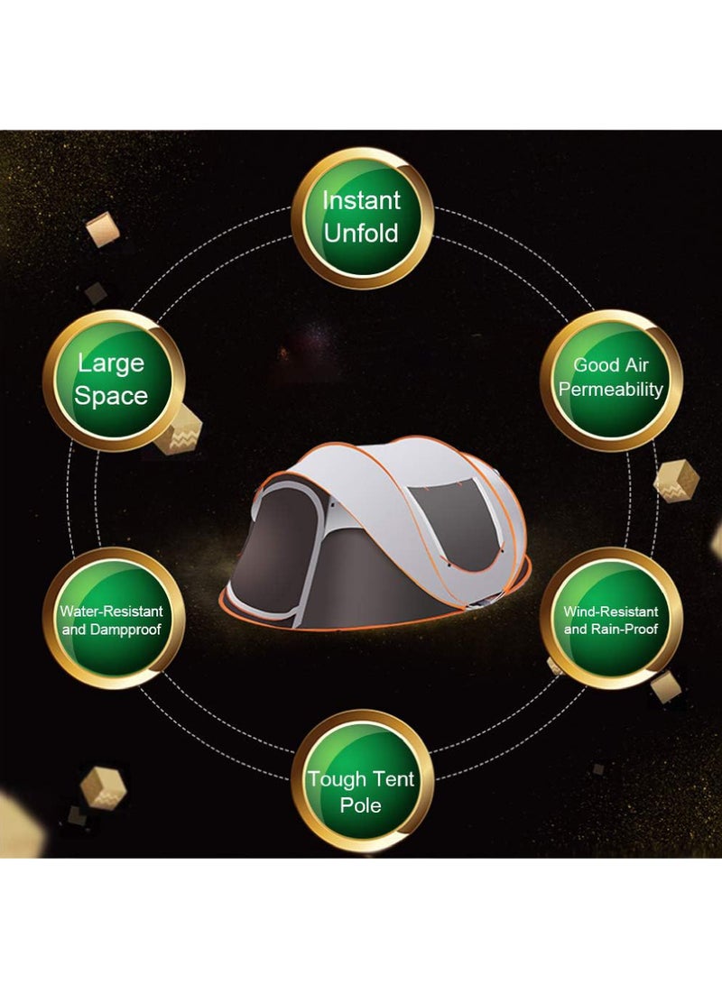 Outdoor Full-Automatic Instant Unfold Rain-Proof Tent Family Multi-Functional Portable Dampproof Camping Tent Suit