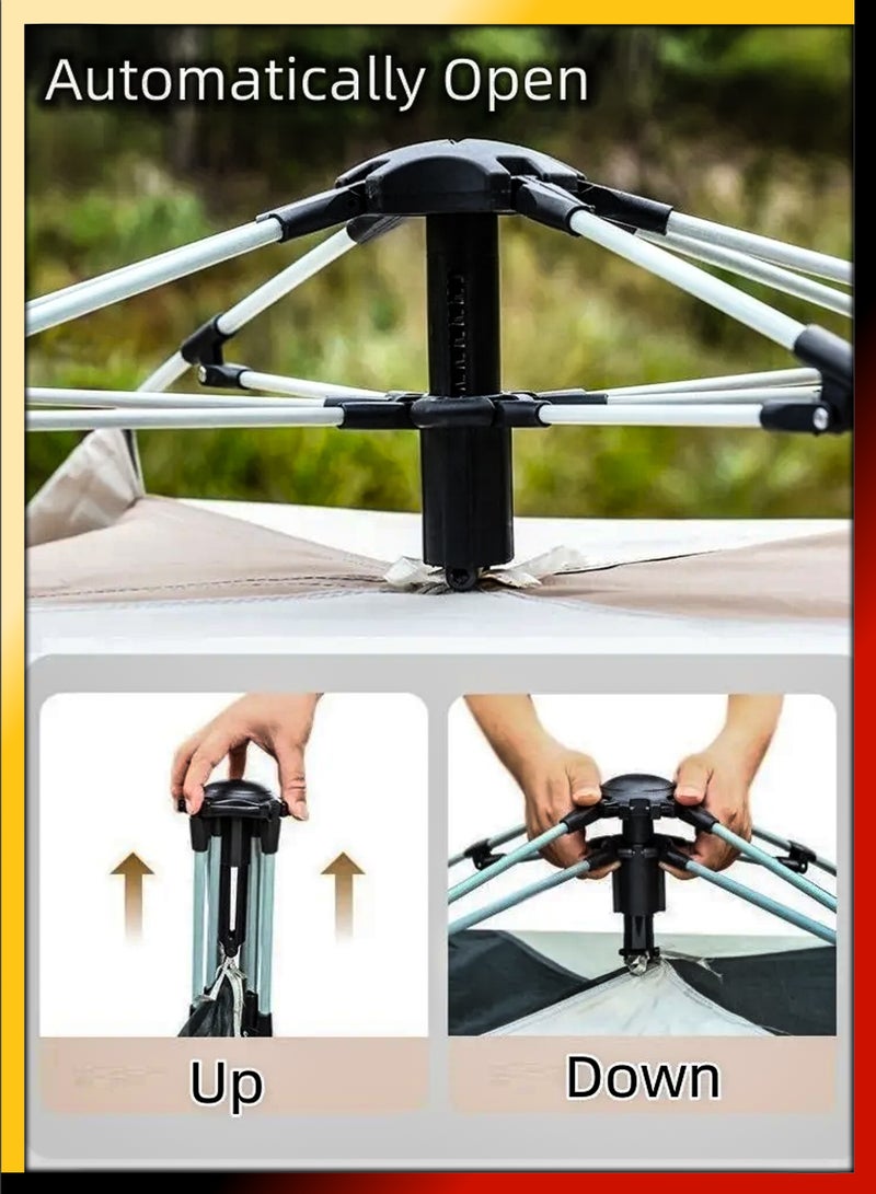 Automatic Pop Up Camping Tent With 4 Sided Ventilation For 4 Adults UV Protection for Hiking Picnic Fishing Beach Portable Outdoor Sun Shade Shelter Cabana Waterproof Windproof Hydraulic Dome Tent