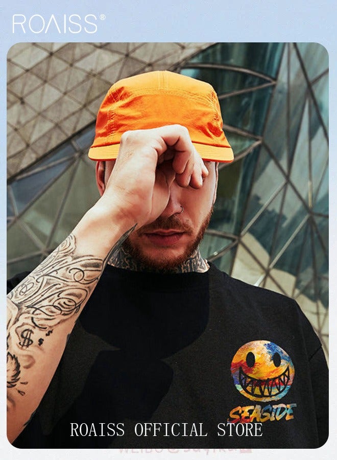 2Pcs Men's T-shirt Loose Version Trendy All-Match Pattern Printing Short Sleeves