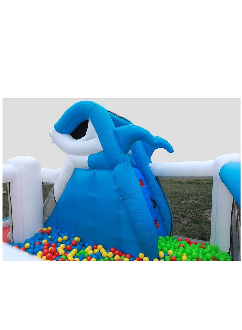 Shark Design Water Slide For Children Kids Bouncy Castle