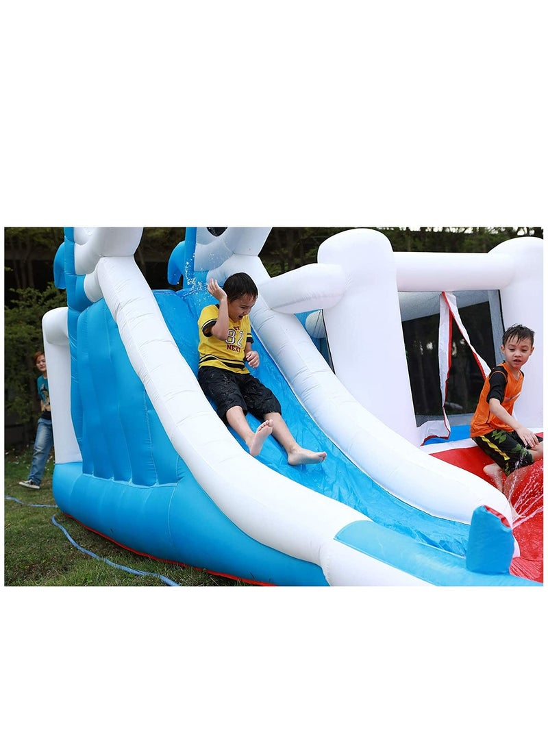 Shark Design Water Slide For Children Kids Bouncy Castle