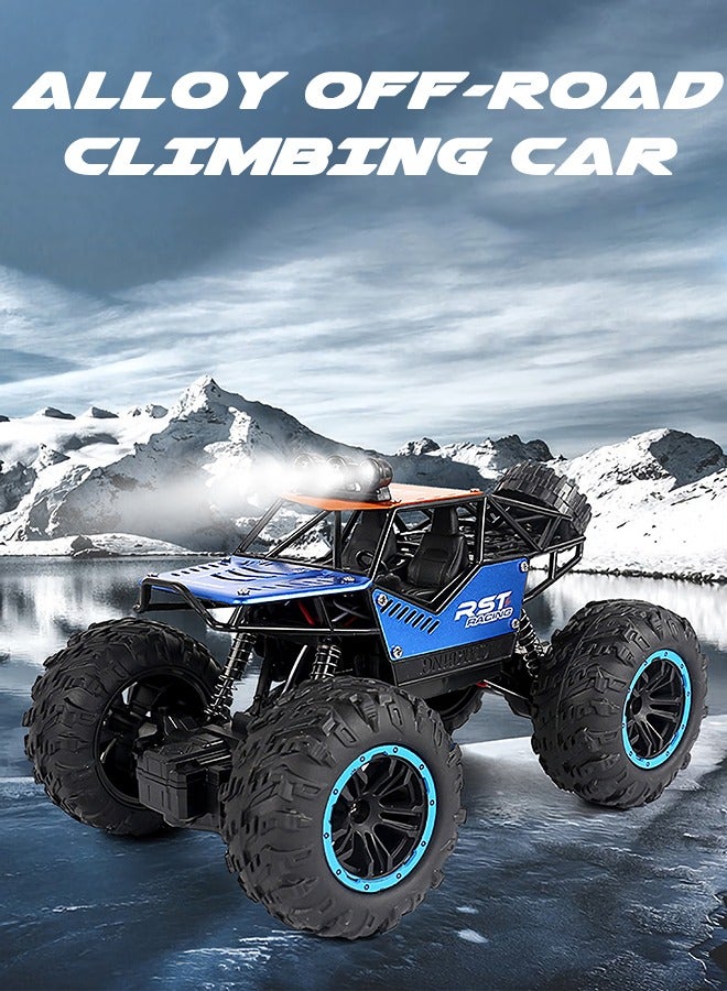 RC Racing Car, All Terrains Electric Toy Alloy Remote Control Car,  Cross-Country Climbing Rechargeable Children's Toy Car with Led Lights