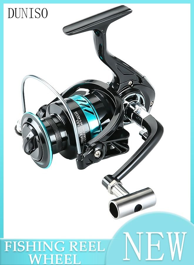 Spinning Fishing Reel Wheel 5.2:1 Gear Ratio Full Metal Wear Resistant with Metal Handle Anti-Slip Wheel Grip for Seawater Freshwater-5000