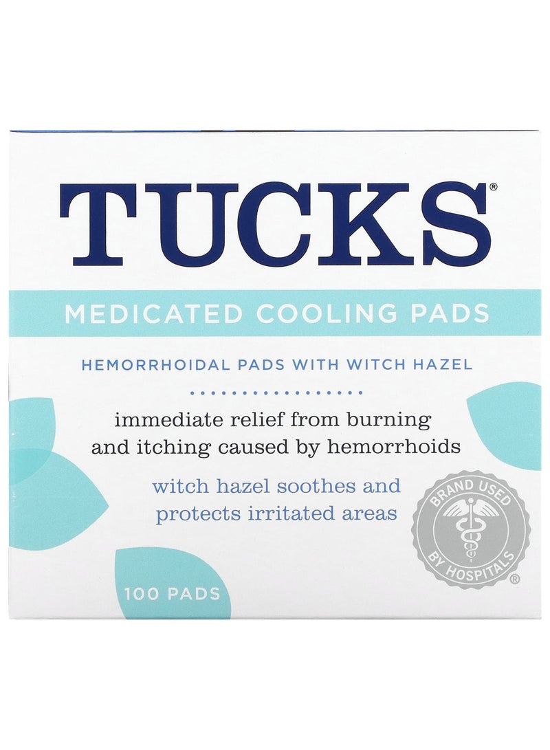 Medicated Cooling Pads, 100 Pads