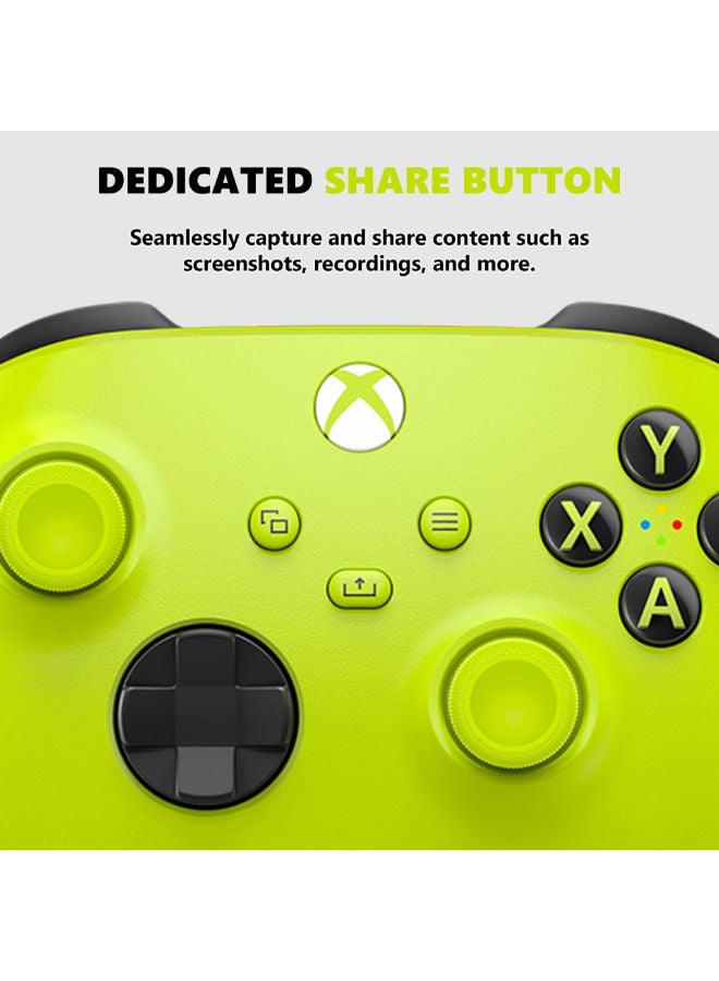 Xbox Wireless Controller For Xbox Series X|S, Xbox One, Windows10, Android, And IOS- Electric Volt (International Version)