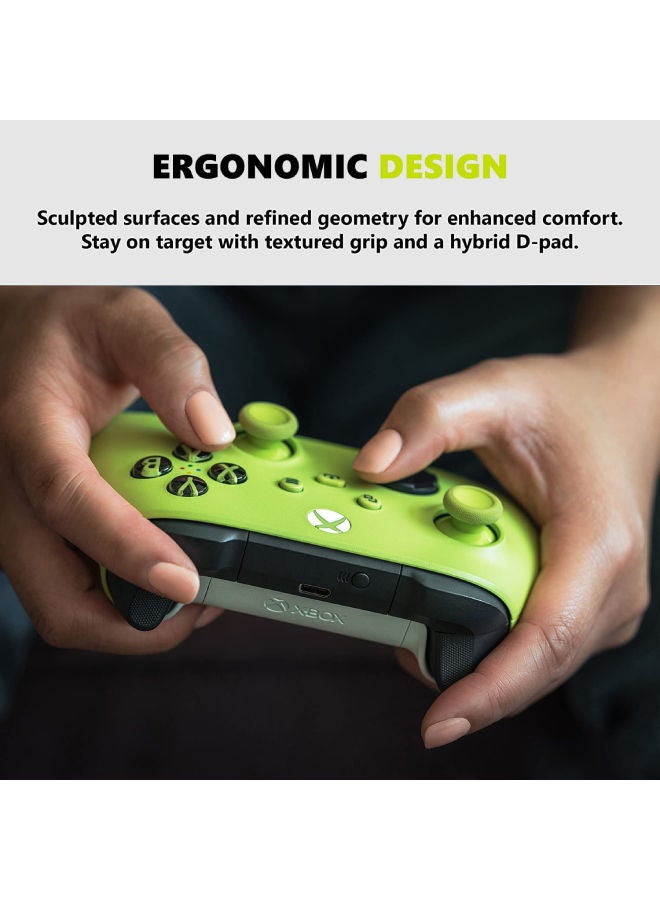 Xbox Wireless Controller For Xbox Series X|S, Xbox One, Windows10, Android, And IOS- Electric Volt (International Version)