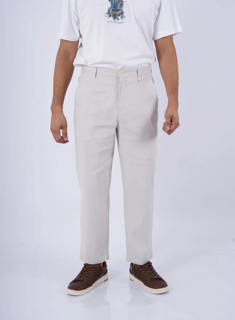 Men’s Stretch Comfort Slim Tapered Chino Pant in Stone White