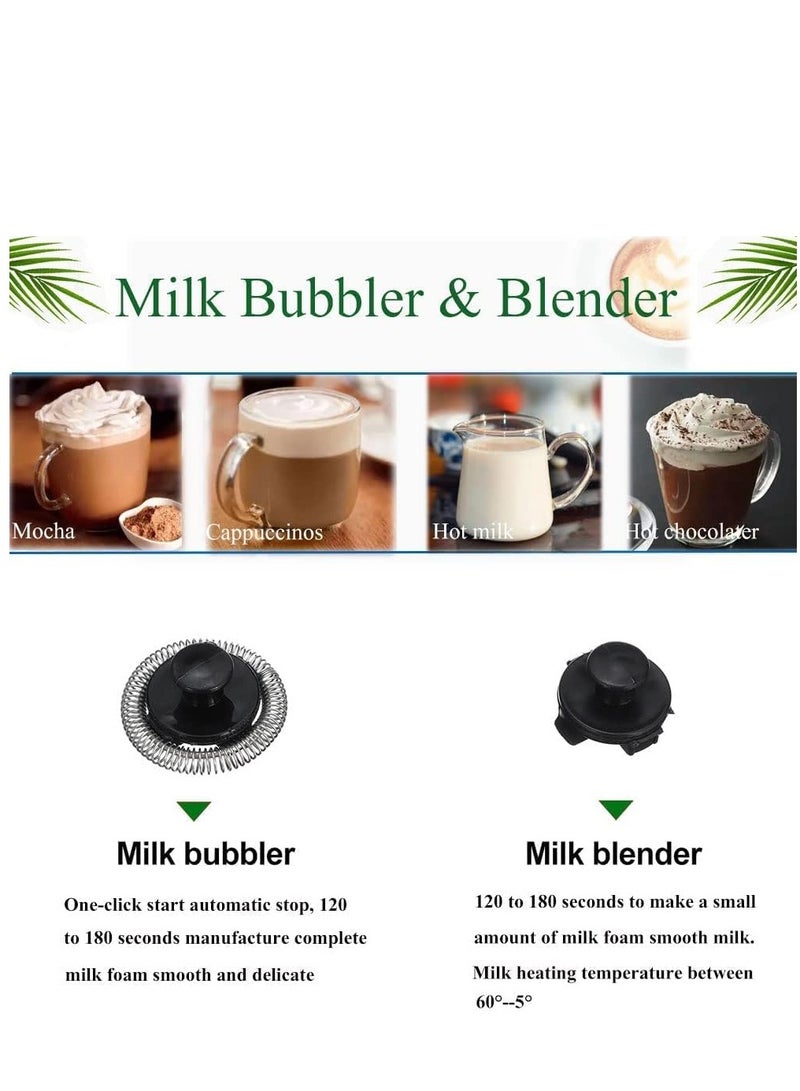 Electric Detachable Milk Frother, Milk Steamer and Frother, Automatic Hot and Cold Milk Foam Maker and Hot Chocolate Maker for Coffee, Cappuccinos, Warm Milk, Hot Chocolate