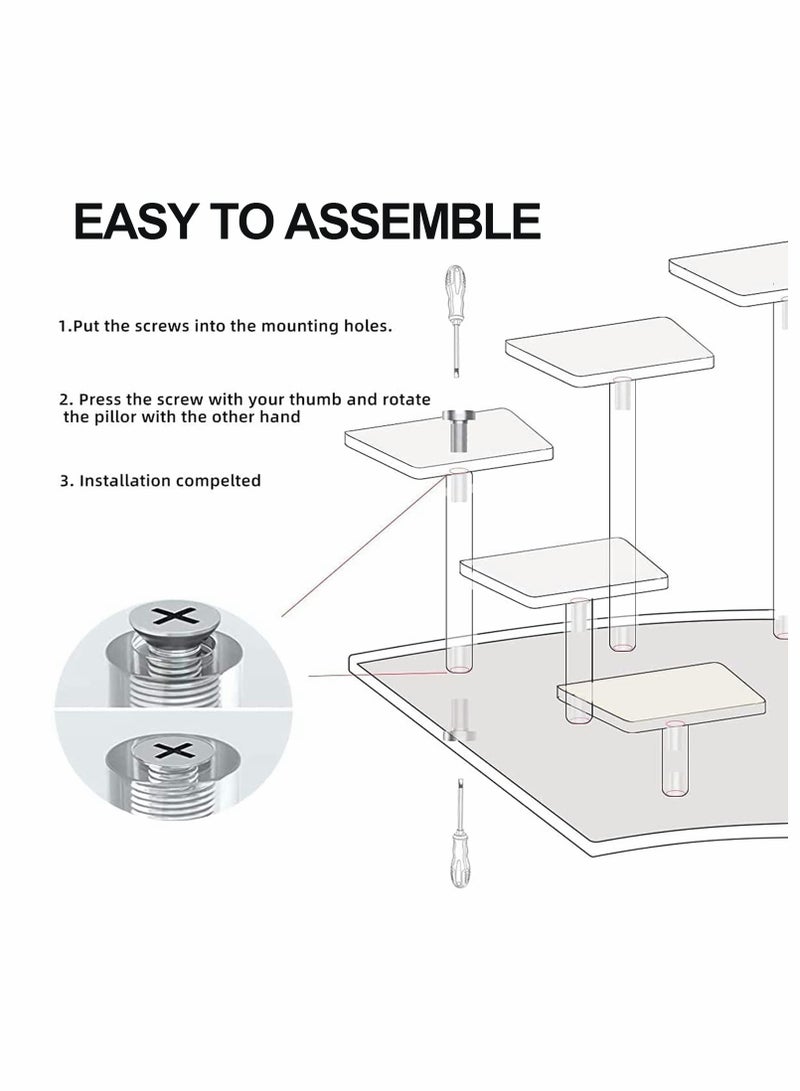 Acrylic Display Stand Risers Display Stand for Figures Collectibles, Toys and Dolls, Jewelry