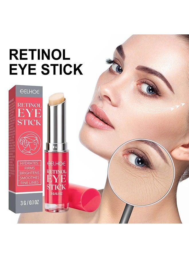 Retinol Eye Cream Stick，Repair Eye Skin Firming Fine Lines Tender Skin Moisturizing Eye Care Eye Cream for Repairing and Tightening, Revitalize Eye Area Reducing Fine Lines and Wrinkles