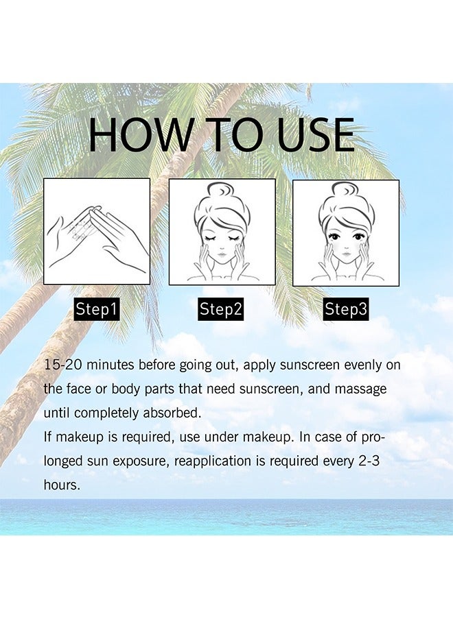 Hyaluronic Acid Watery Sun Gel SPF 50+ Pa++++, Natural Moisturizing Sunscreen, Sun Protection Cream for Face, Water Resistant and Non Greasy Sunscreen, Against UVA & UVB Radiation, 50ml