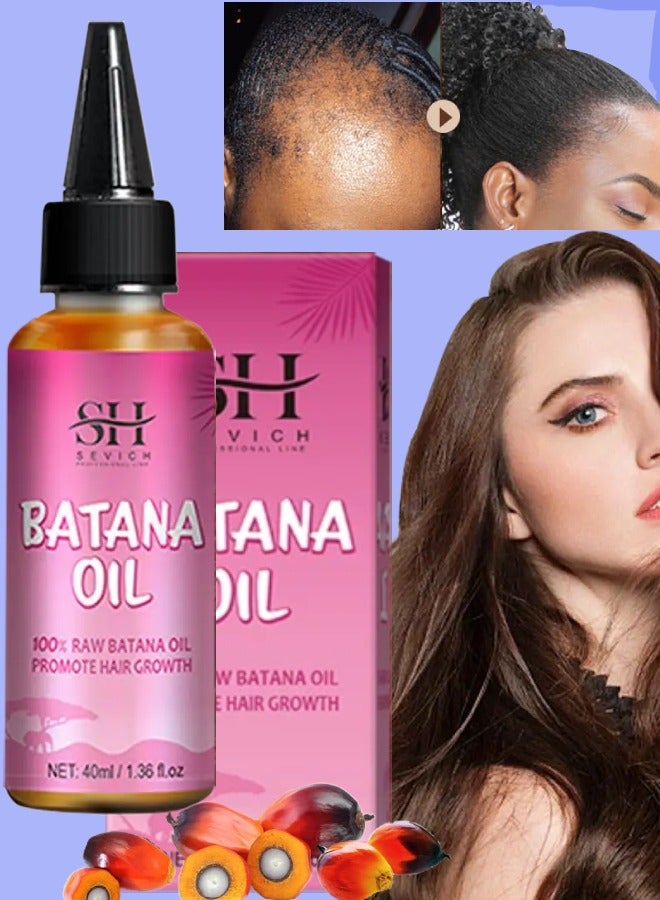 Natural Batana Oil for Hair Care Hair Conditioner Oil for Thin Hair Repair Damaged Hair Nourishes Thin Hair Scalp Skin and Loss Hair Growth Fit for All Hair Types Raw Batana Oil