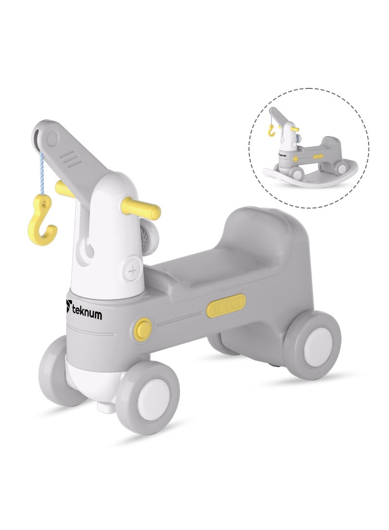 2In1 Baby Rock Ride On, Upto 50 Kg- Grey, 74.7x58.3x33.2 Cm