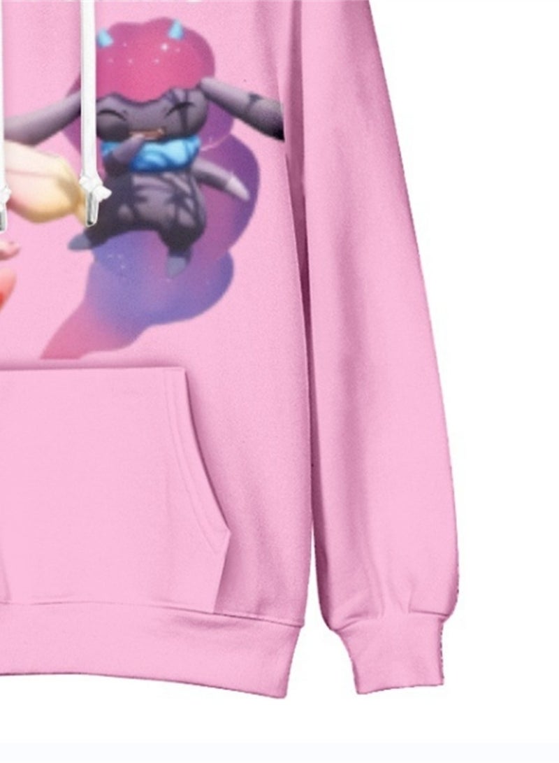 Palworld Phantom Beast Palu Animation Printed Hooded Sweatshirt for Adults and Children
