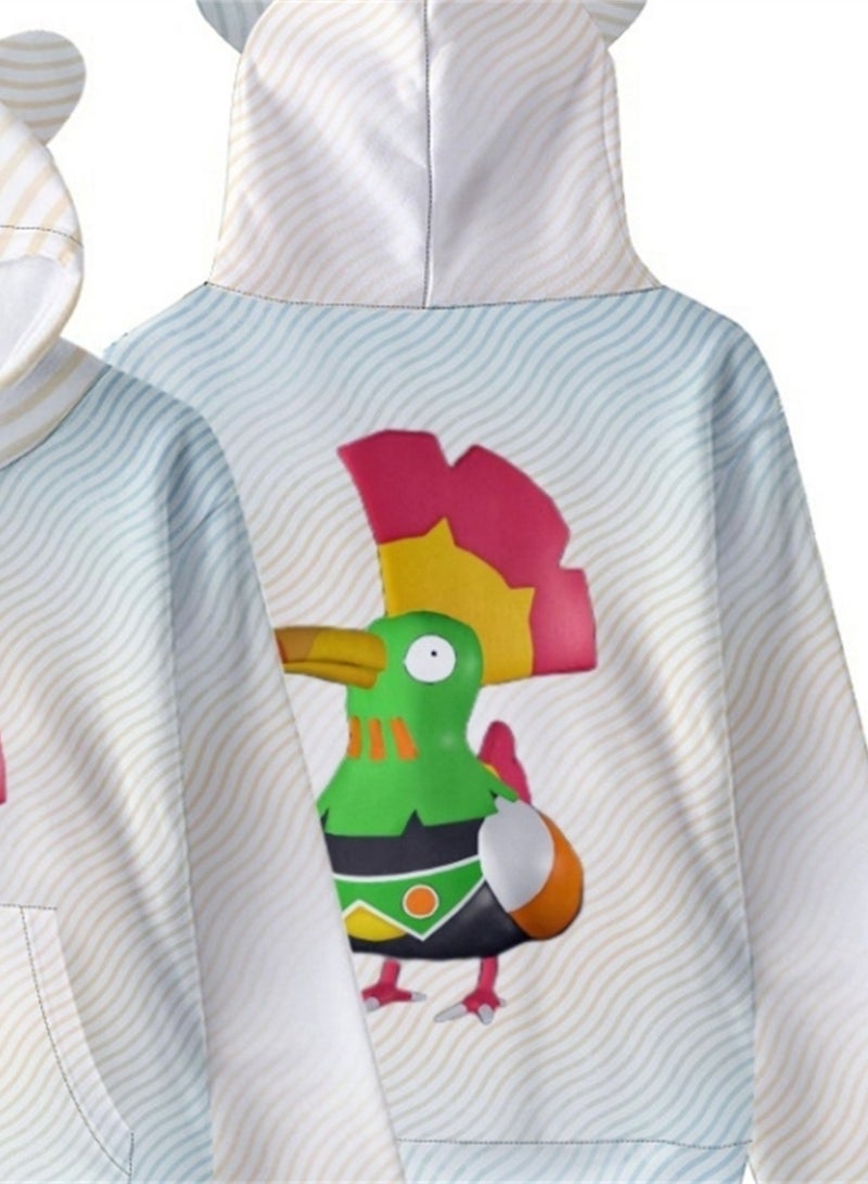Palworld Phantom Beast Pallu 3D Digital Printing Cat Ears Hooded Sweatshirt