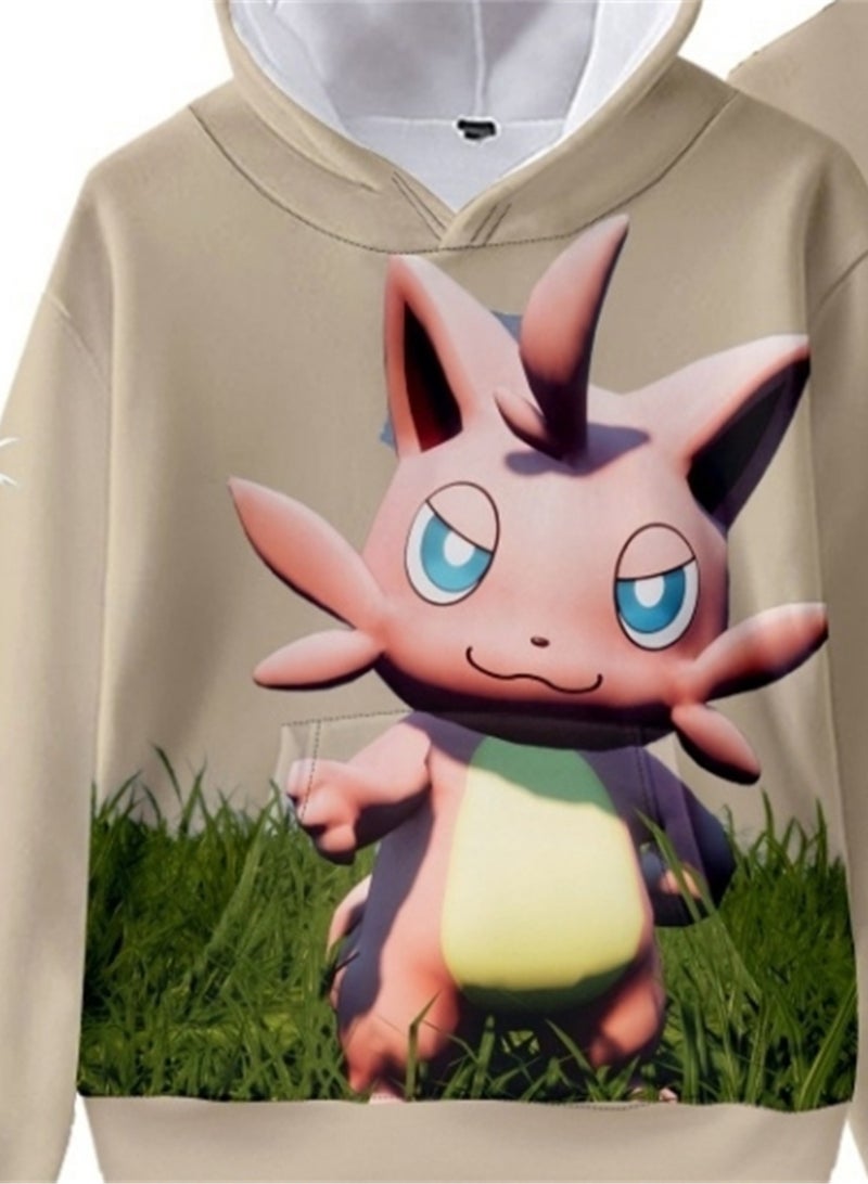 Palworld Phantom Beast Pallu 3D Digital Printing Cat Ears Hooded Sweatshirt