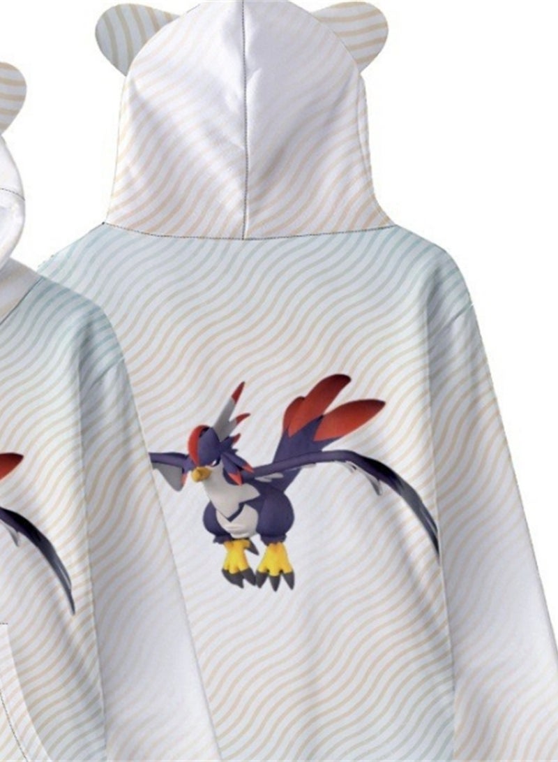 Palworld Phantom Beast Pallu 3D Digital Printing Cat Ears Hooded Sweatshirt