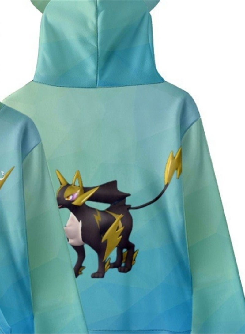 Palworld Phantom Beast Pallu 3D Digital Printing Cat Ears Hooded Sweatshirt