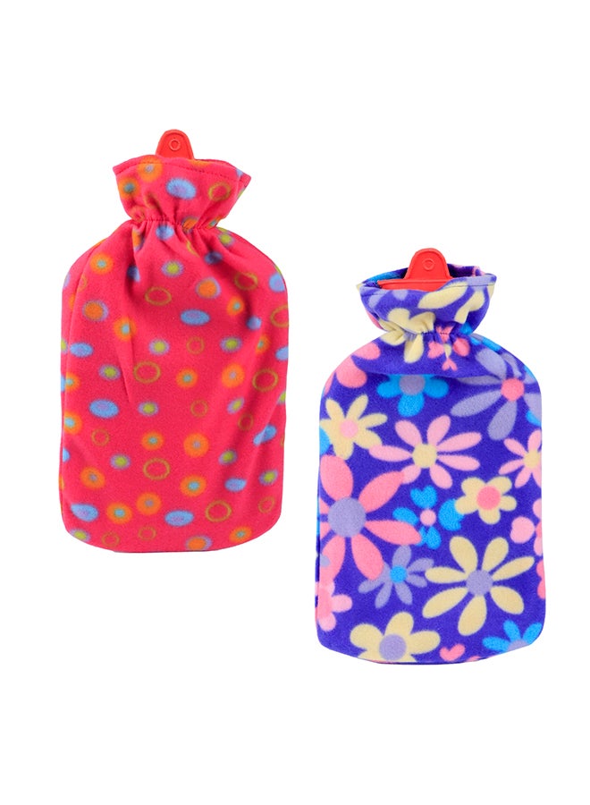 Generic Rubber Hot Water Bag 2 Litres with Fabric Cover- 2pc Combo Pack