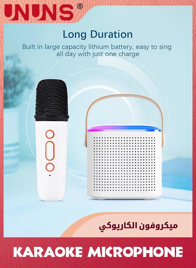 Karaoke Machine With Wireless Microphone,Mini Wireless Karaoke Machine For Adults And Kids,With 2 Wireless Microphones PA Speaker System For Indoor Outdoor Party,Family Party Singing