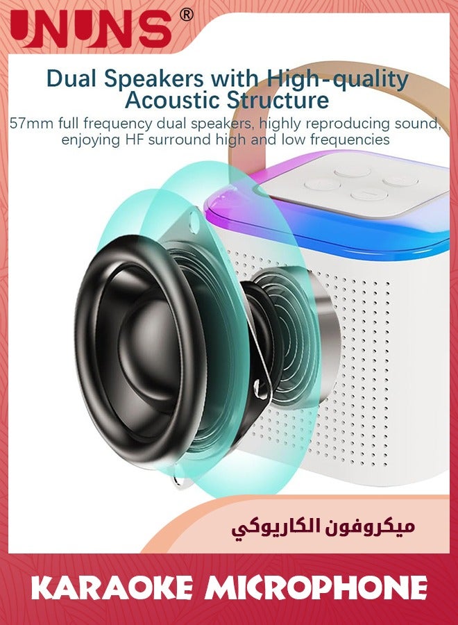 Karaoke Machine With Wireless Microphone,Mini Wireless Karaoke Machine For Adults And Kids,With 2 Wireless Microphones PA Speaker System For Indoor Outdoor Party,Family Party Singing
