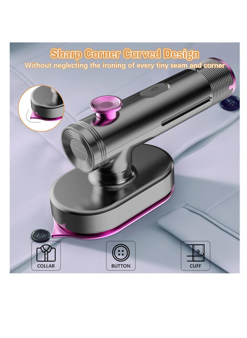 Hand Steamers for Travel Iron, Portable Garment Steamer Travel Iron, Fast Heat-up, Ceramic Nonstick Sole Plate, Dry and Wet Ironing, Suitable for Trips & Home Use