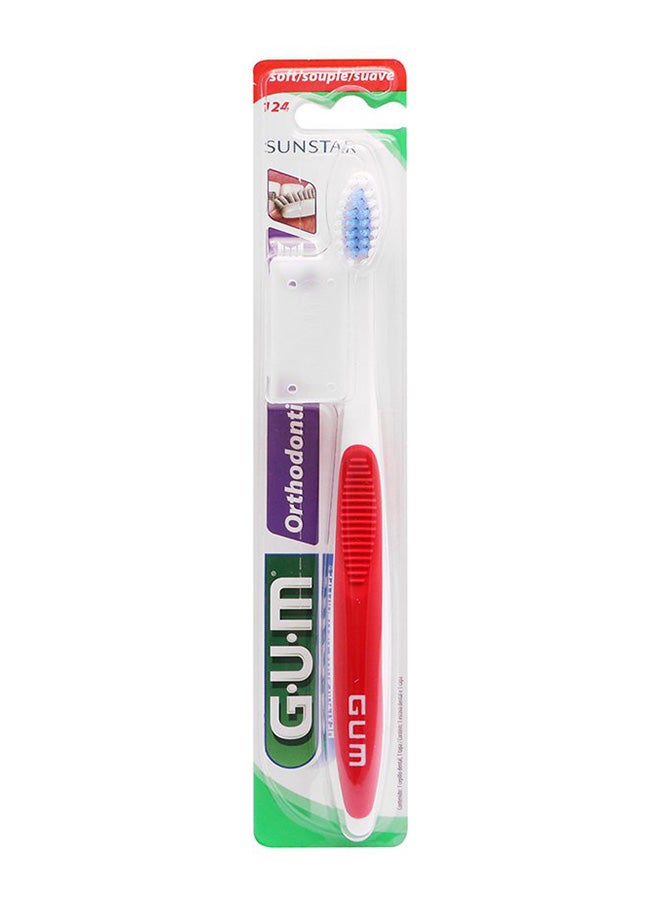 Orthodontic Toothbrush Red/White