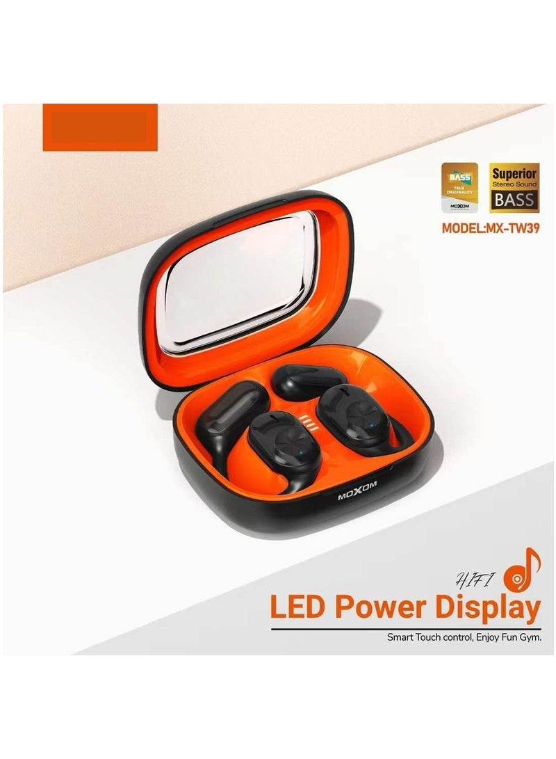 TWS Earbuds Bass Bluetooth 5.3 True Wireless Headphone with 350mAh Charging Case MX-TW39